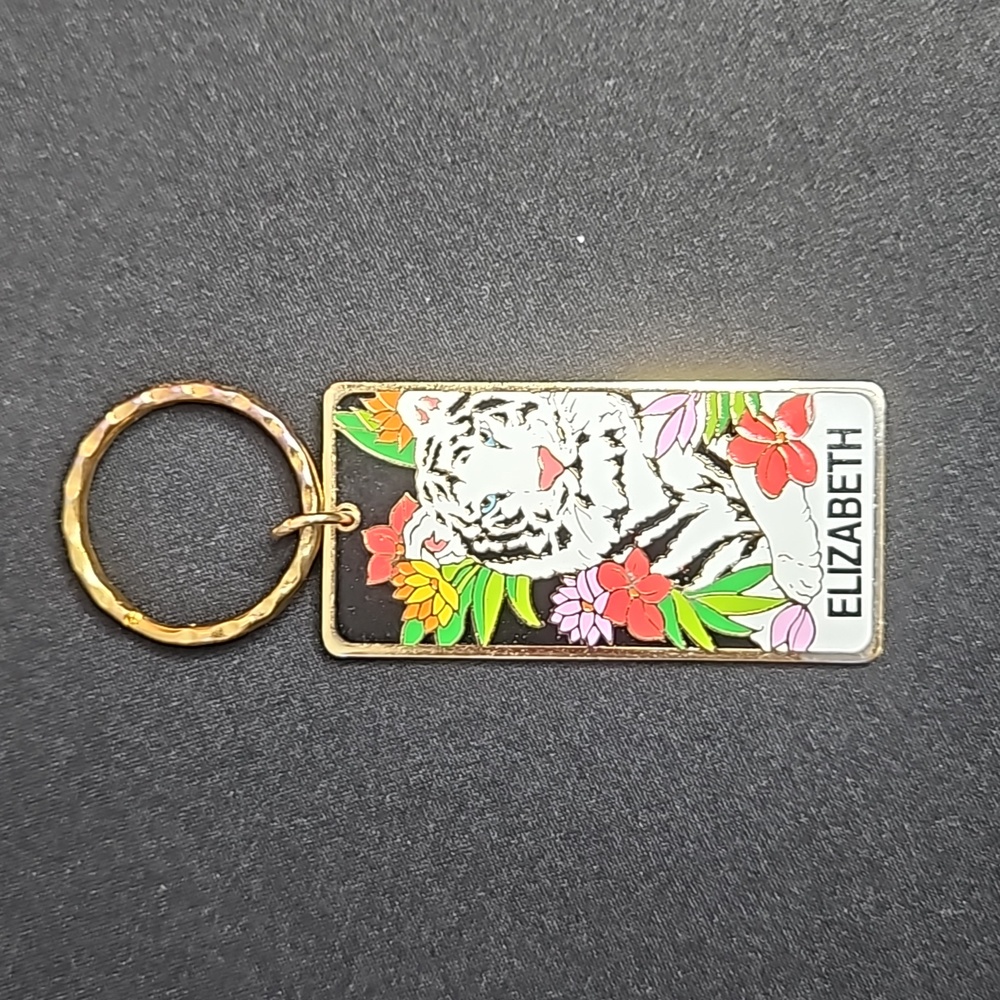 Siegfried & Roy Name plate keyring " Elizabeth " the mirage *las Vegas